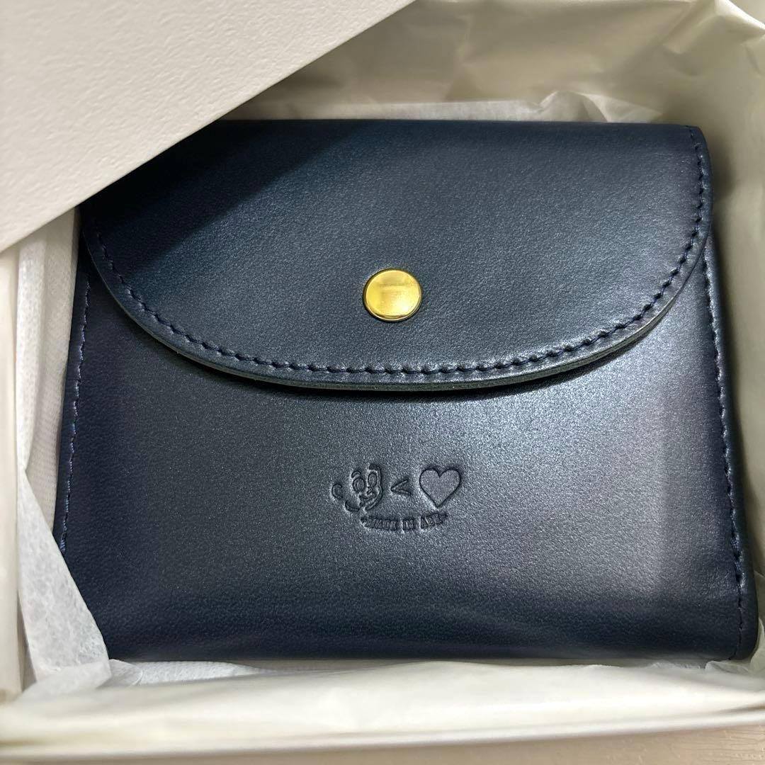 Kaoyorinakami leather wallet ブルー