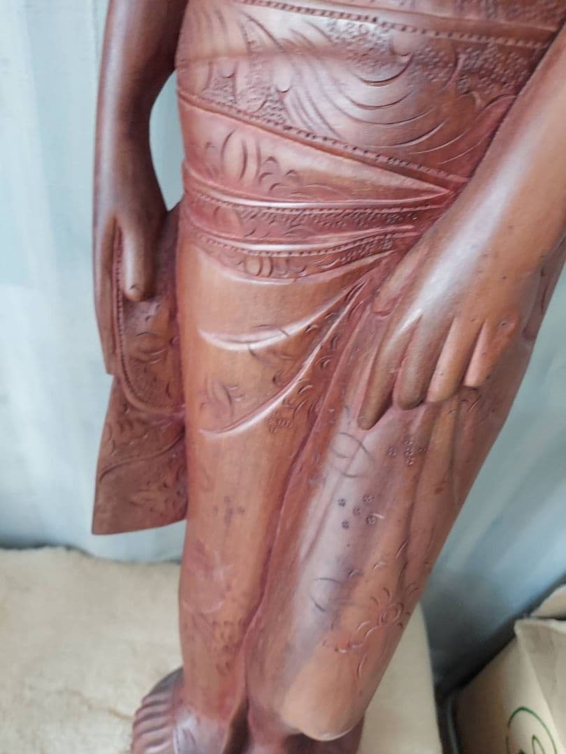 木製女性像 彫刻 　バリ島　木彫り