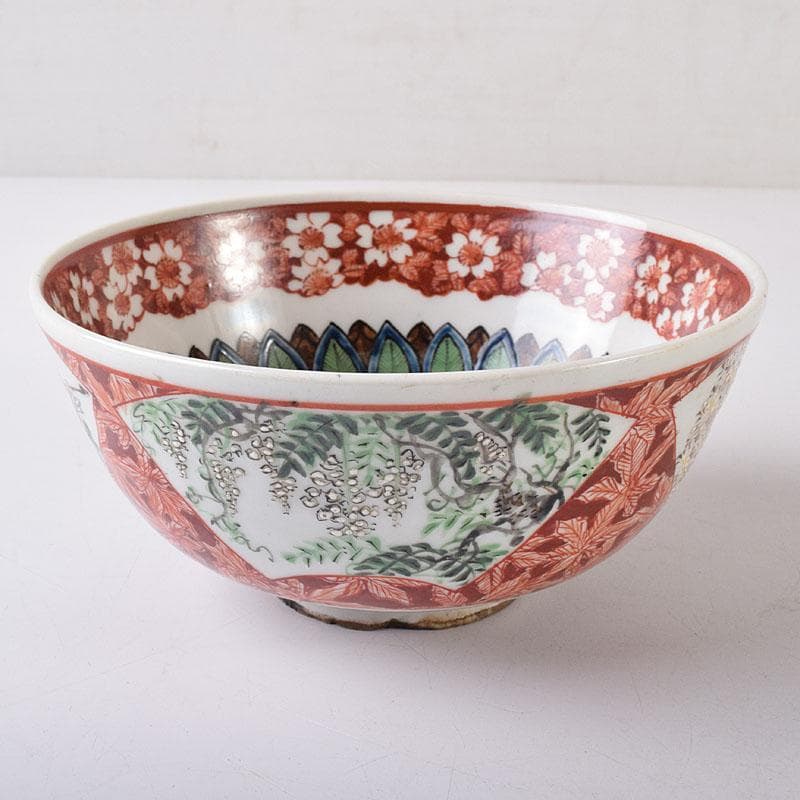 瀬戸焼　古瀬戸　赤絵金彩　鳳凰文　鉢　V　R8600