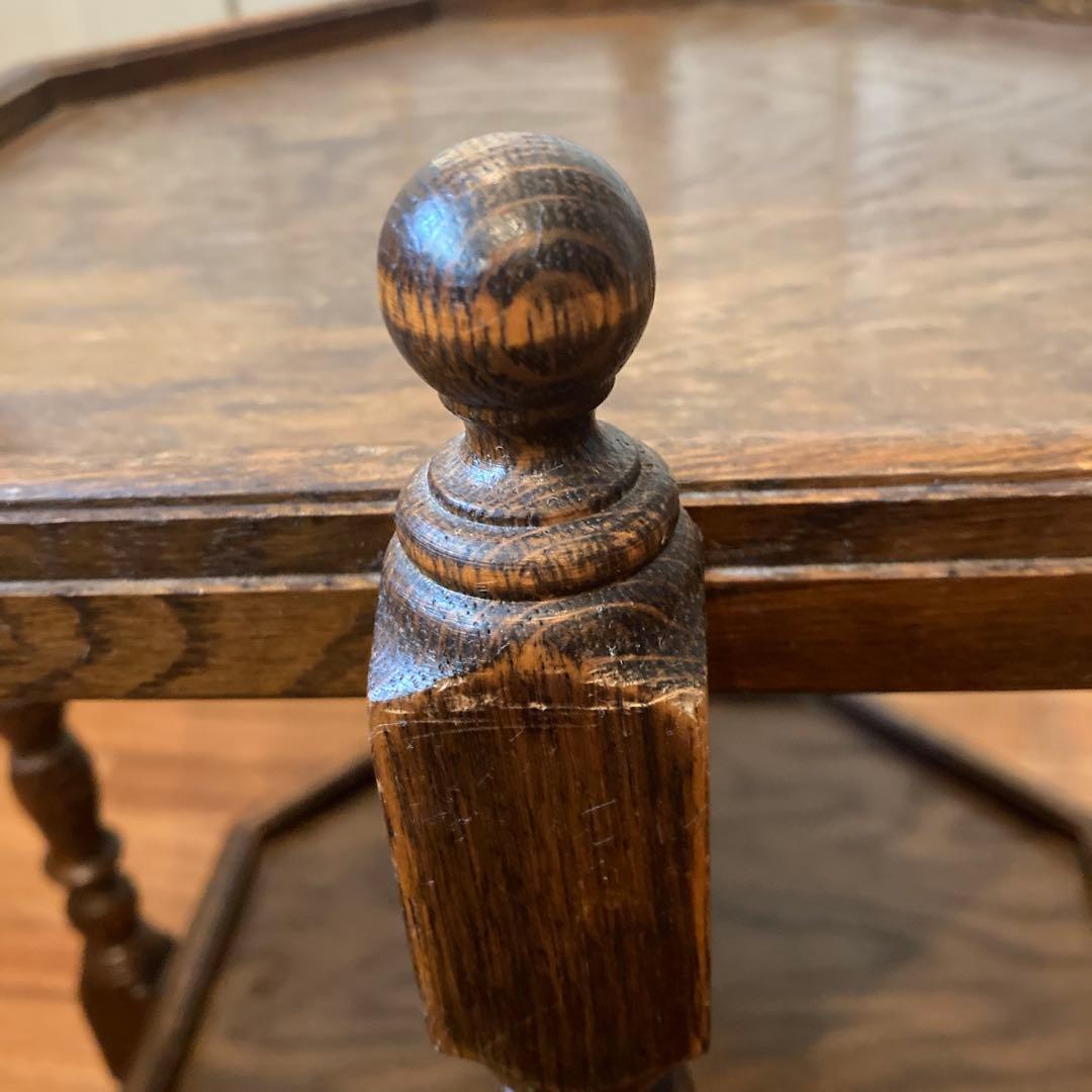 三越カントリーハウス ブルージュ 八角テーブルワゴン キャスターつき