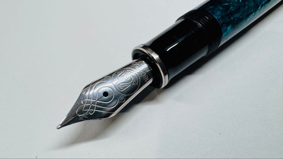 ペリカン スーベレーン M805 オーシャンスワール　ニブEF　Pelikan