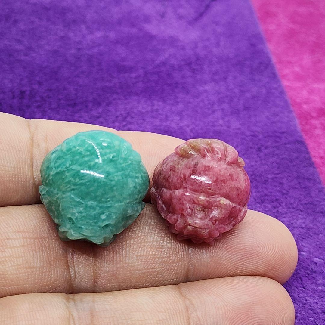 ルビーとアマゾナイト 龍亀ロングイ セットで