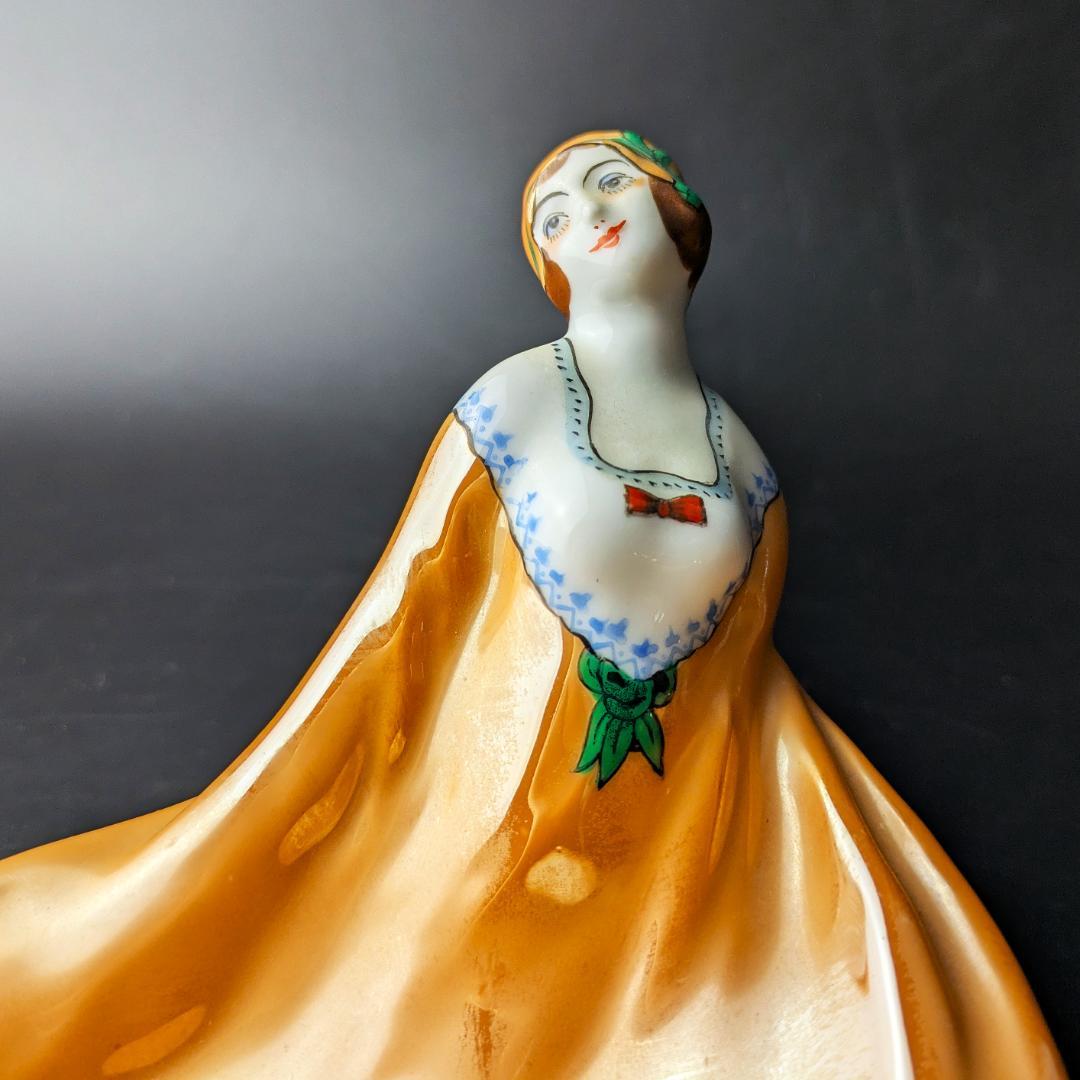 可愛いモガ★アールデコ ノリタケ デコレディ ラスター彩 ディッシュ M