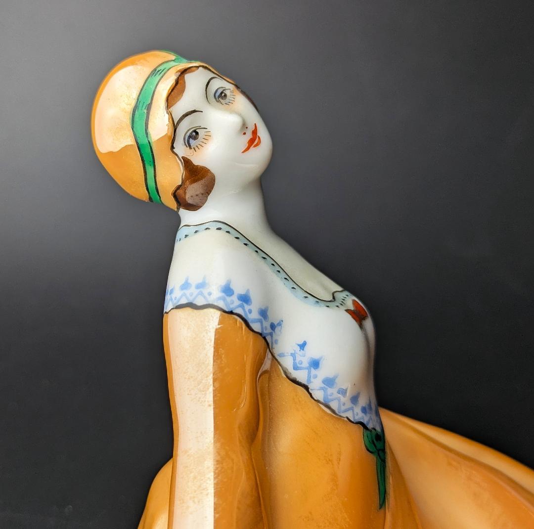 可愛いモガ★アールデコ ノリタケ デコレディ ラスター彩 ディッシュ M