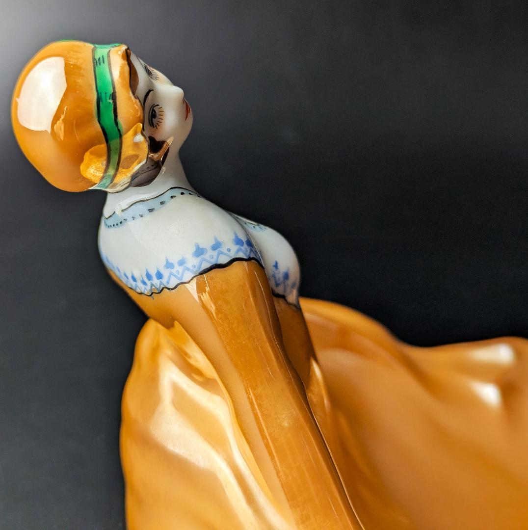 可愛いモガ★アールデコ ノリタケ デコレディ ラスター彩 ディッシュ M