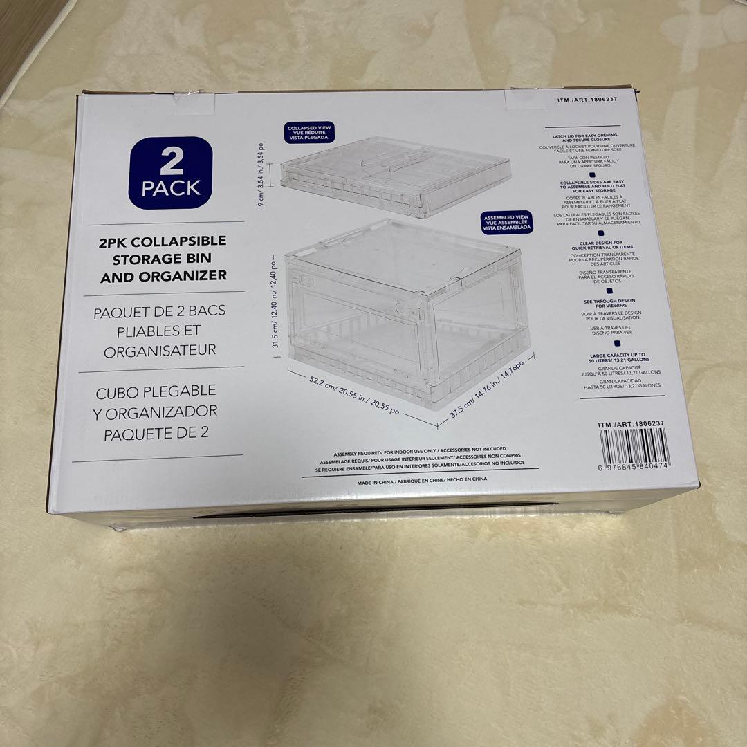 Rareコストコ　クリアストレージボックス 収納BOX 大 ２個入り3箱