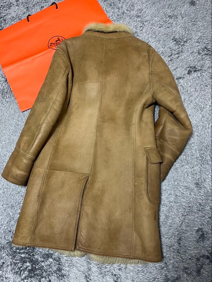 Paul Smith ポールスミス 本革 リアルムートン ロングコート 極厚