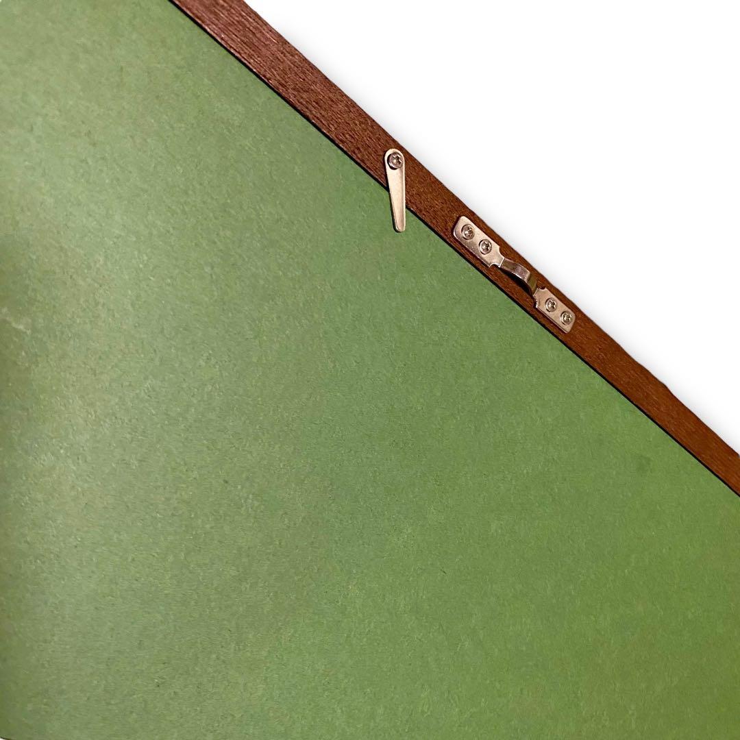 【未使用品】 角丸半紙木製額縁 ダークブラウン 書道 日本画 水墨画