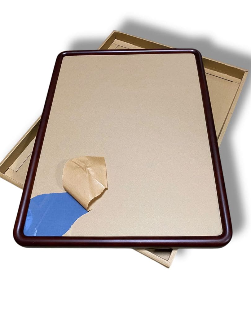 【未使用品】 角丸半紙木製額縁 ダークブラウン 書道 日本画 水墨画