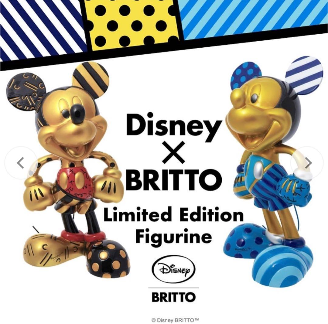 【世界2千個限定】DISNEY×BRITTO ミッキースタチュー 2個セット