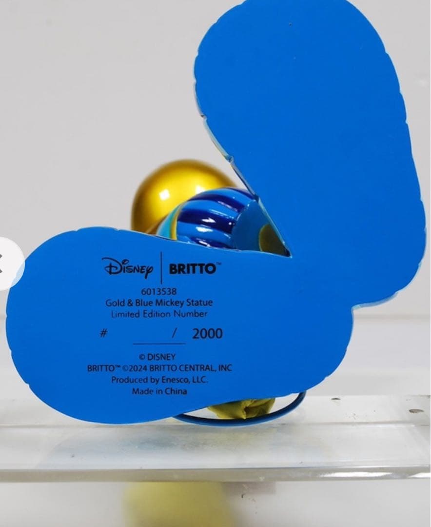 【世界2千個限定】DISNEY×BRITTO ミッキースタチュー 2個セット