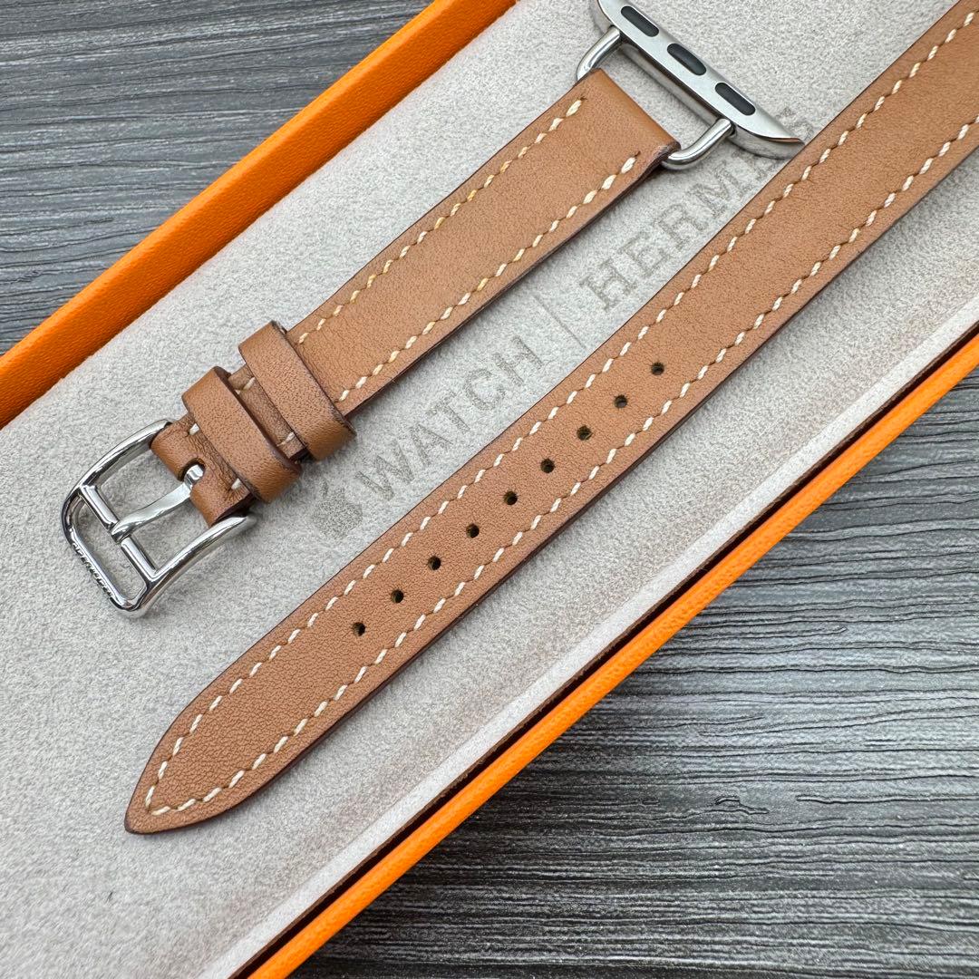 2577 Apple Watch エルメス　ゴールド　ドゥブルトゥール　二重