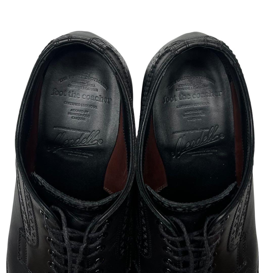 美品 フットザコーチャー 7 MENDELL レザー メダリオン vibram