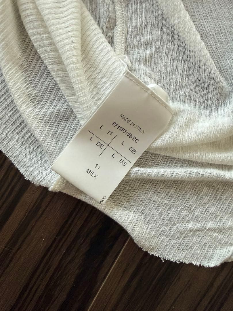 Rick Owens リブタンクトップ ロング丈 ミルクカラー イタリア製 L