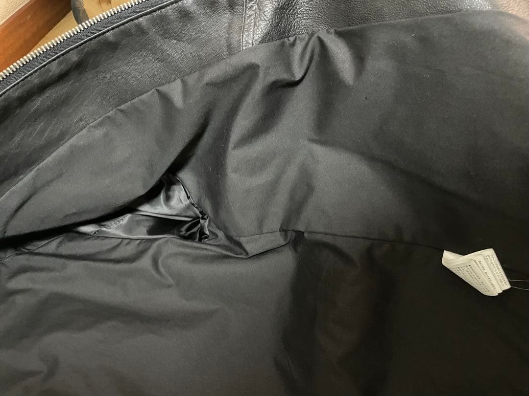 HARE ブラックレザーシングルライダースジャケット