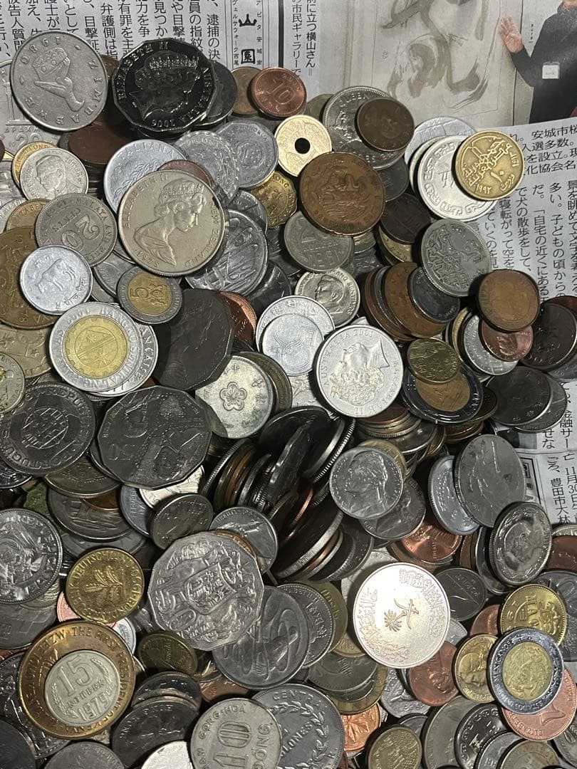 5.2kg 外国 まとめて 硬貨 古銭 貨幣 素材用