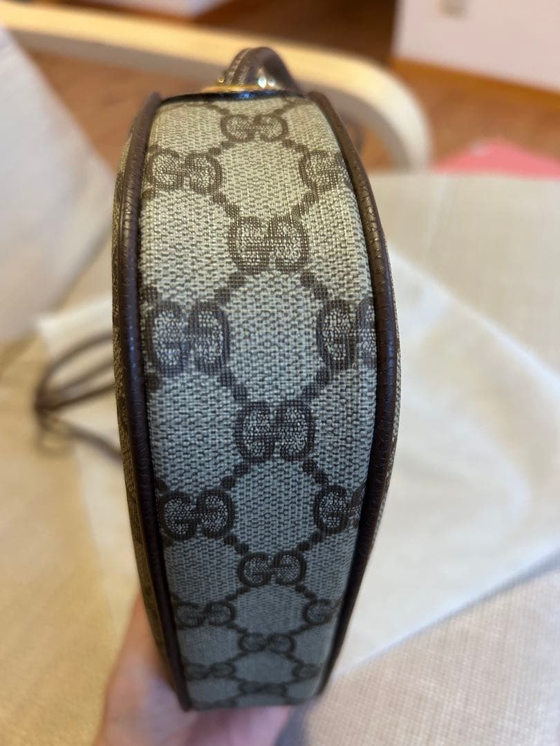 オールドグッチGGパターン シェリーライン　レザーショルダーバッグ