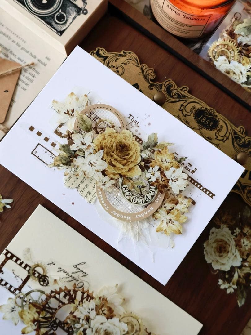 壹洱原创《琥珀流光》海外マスキングテープ　マステ 【2371】