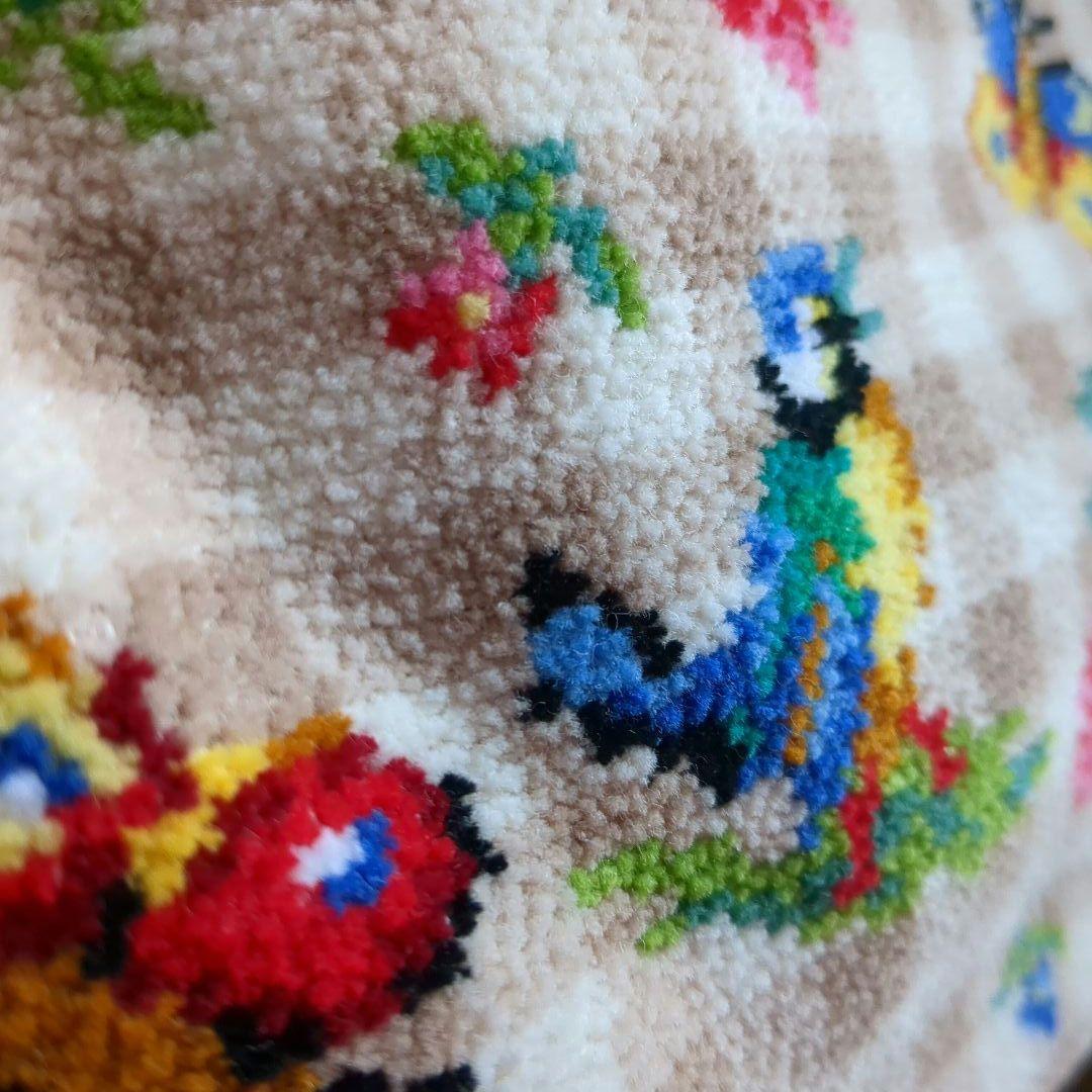 フェイラー ハイジ ハンドバッグ 巾着 チェック　ベージュ