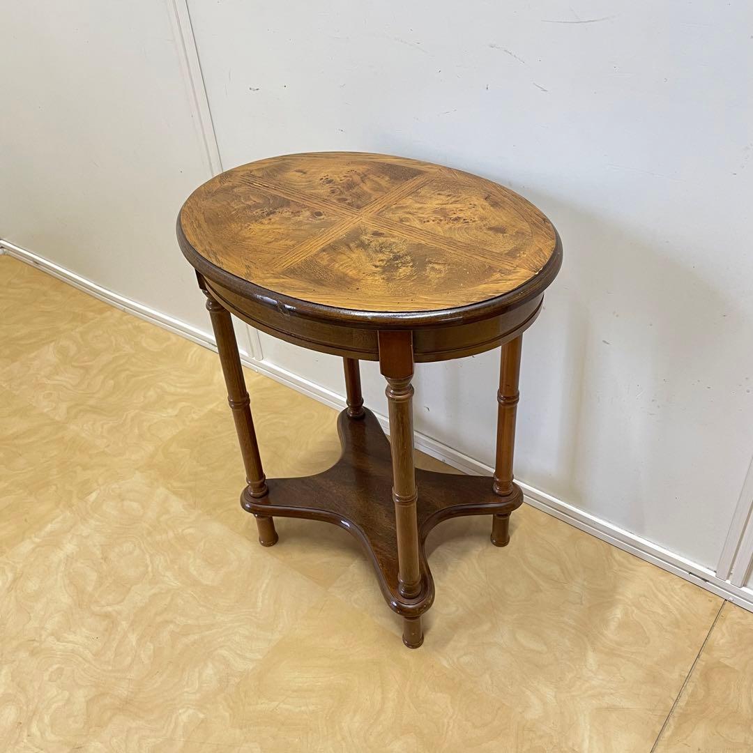 アンティーク調 サイドテーブル 花台 引き出し コンソール 飾り台 イタリア