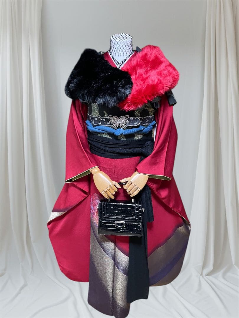 本日限定価格！振袖 フルセット 山本寛斎 成人式 赤