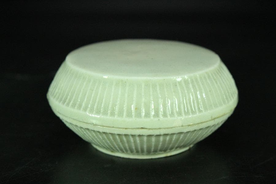 中国美術 唐物 青白磁 香合 茶道具伝来(K-YC378)