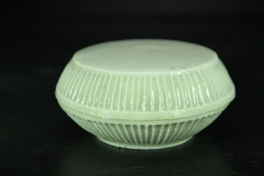 中国美術 唐物 青白磁 香合 茶道具伝来(K-YC378)