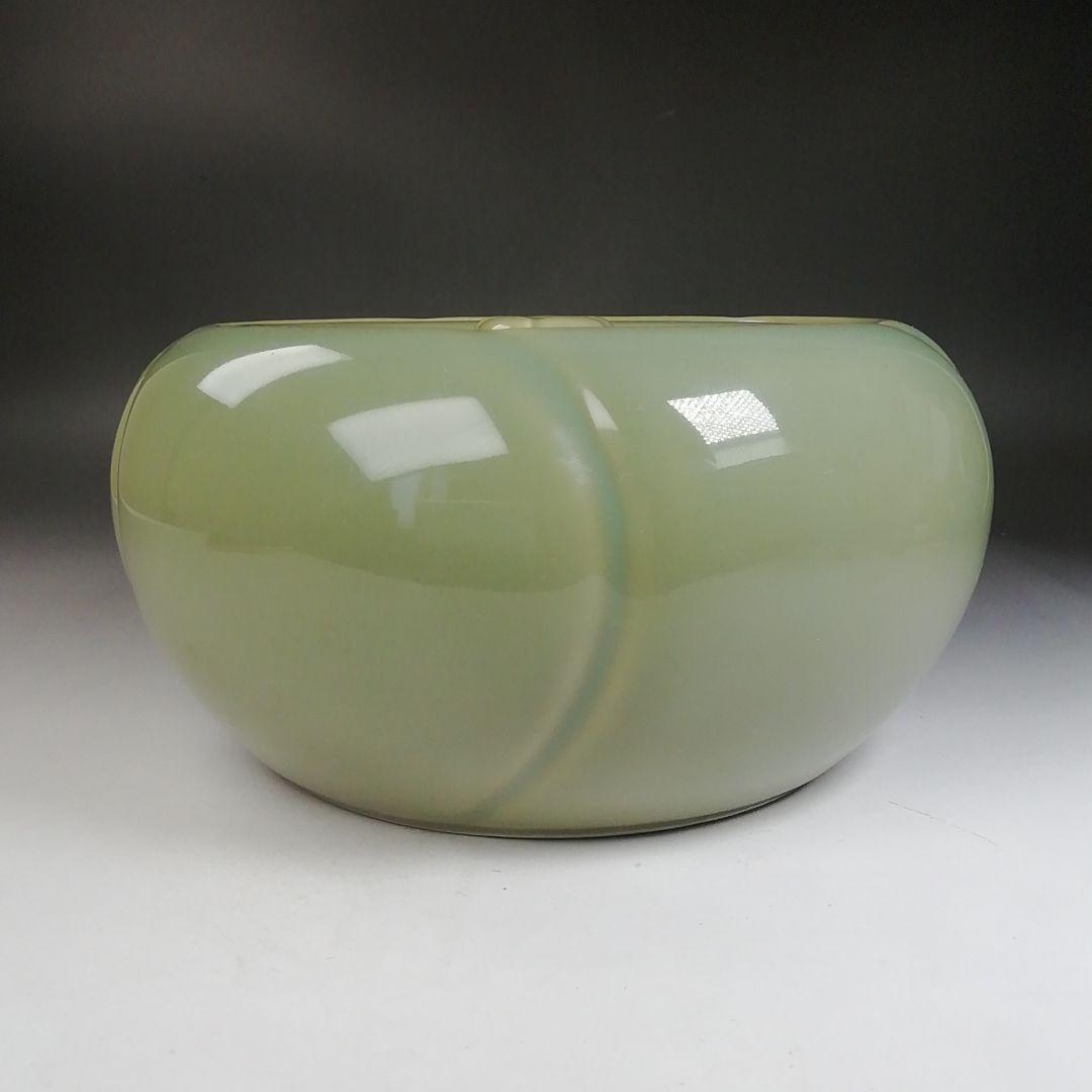 Ｗ７５　水指　『青磁　捻梅　水指』『梅峰 造』　共箱　茶道具