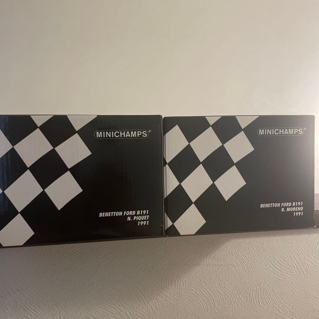 未使用 美品　ミニチャンプス1/18 ベネトン1991 R.モレノ　N.ピケ
