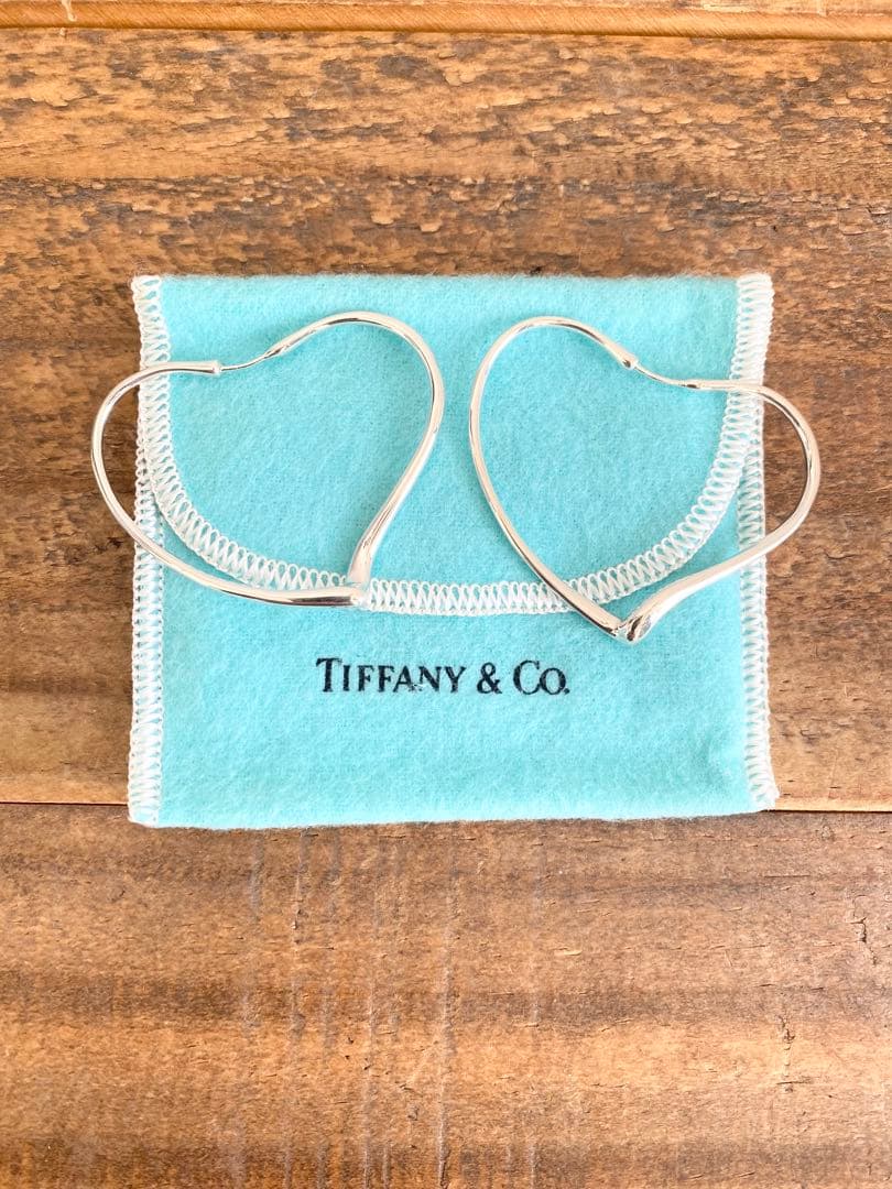 ティファニー エルサペレッティ オープンハートフープ ピアス M ミディアム
