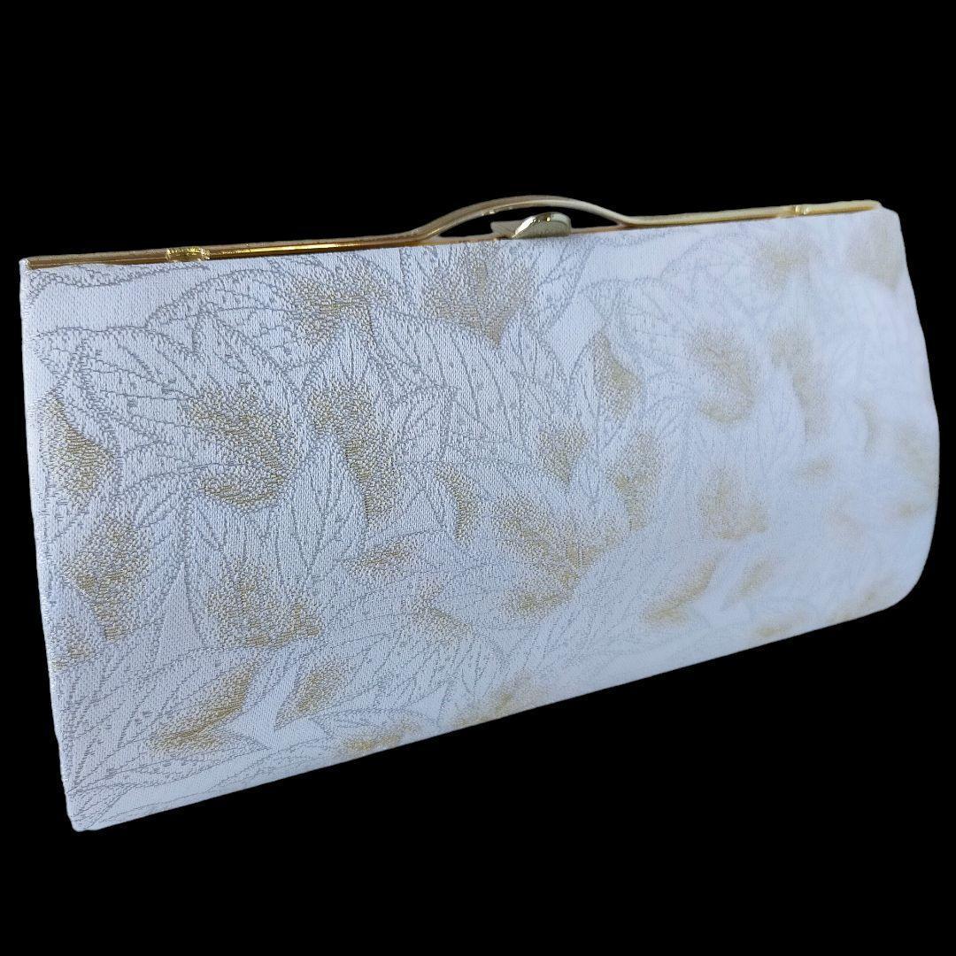 草履 バック セット ゴールド 金 白 ホワイト シルバー 葉 銀 050705