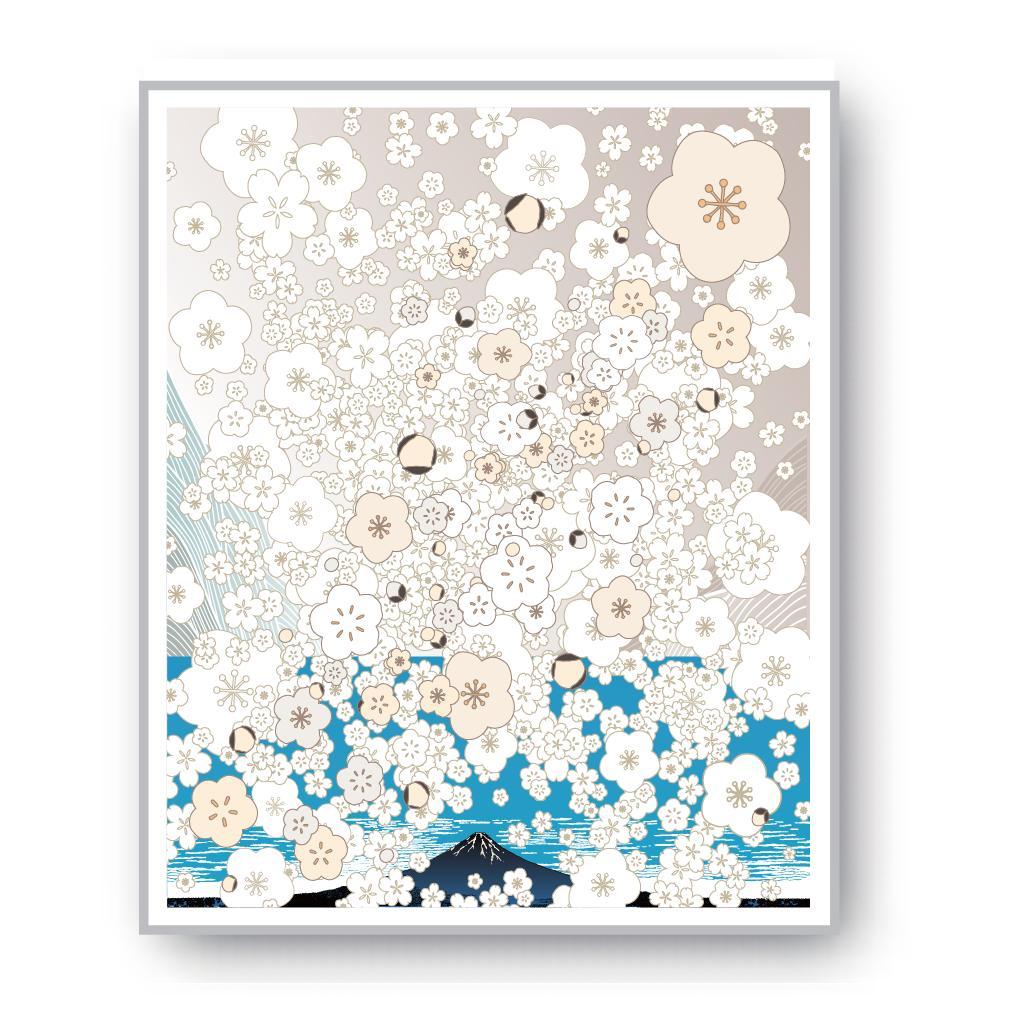 kashikomi 梅・No.001／ アートポスター　400×500