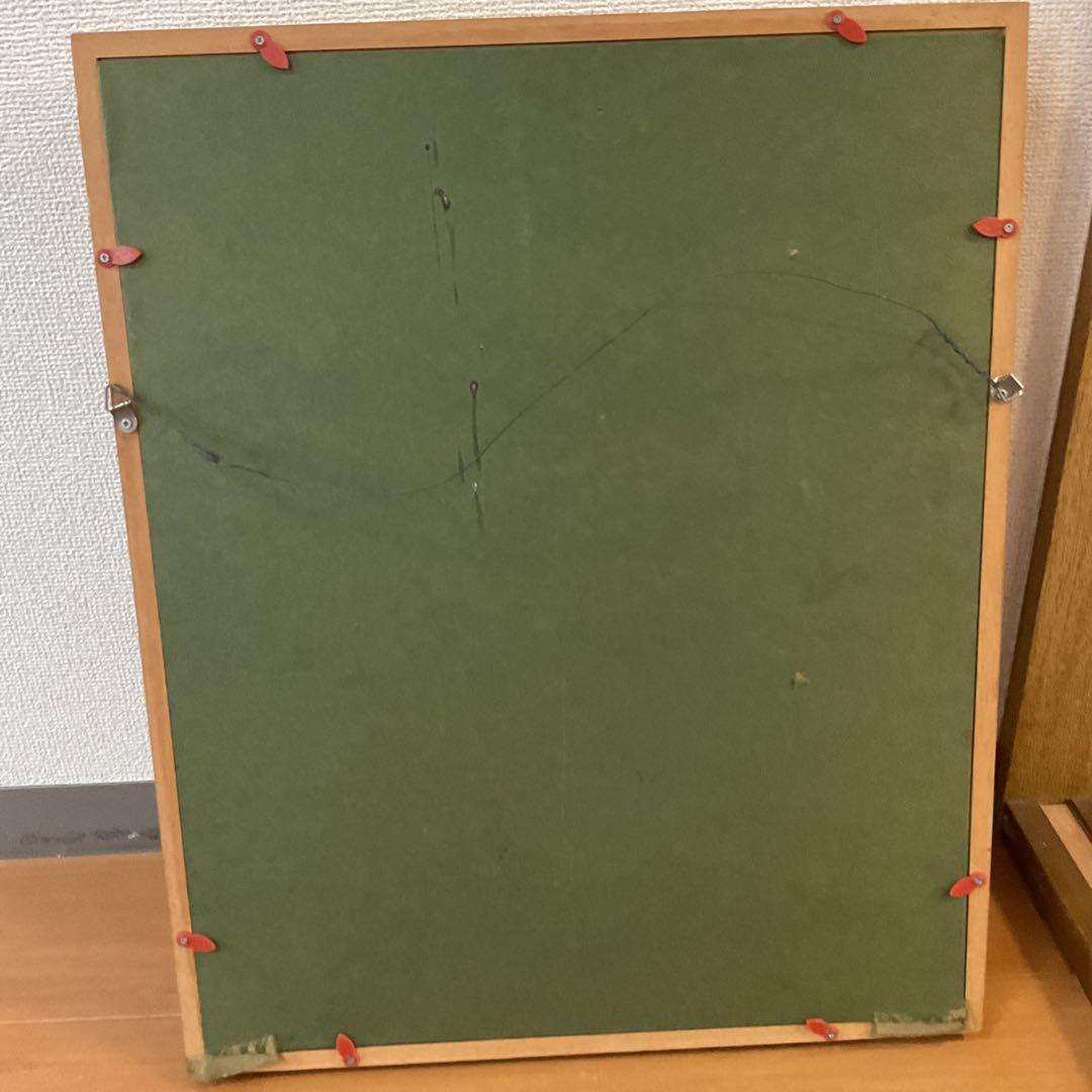 甘夏油彩画 花図 作品にサイン在 作者不詳 キャンバスのみ