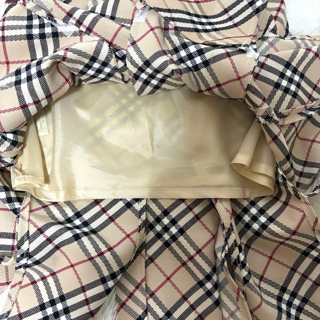 バーバリーブルーレーベル チェック柄プリーツスカート