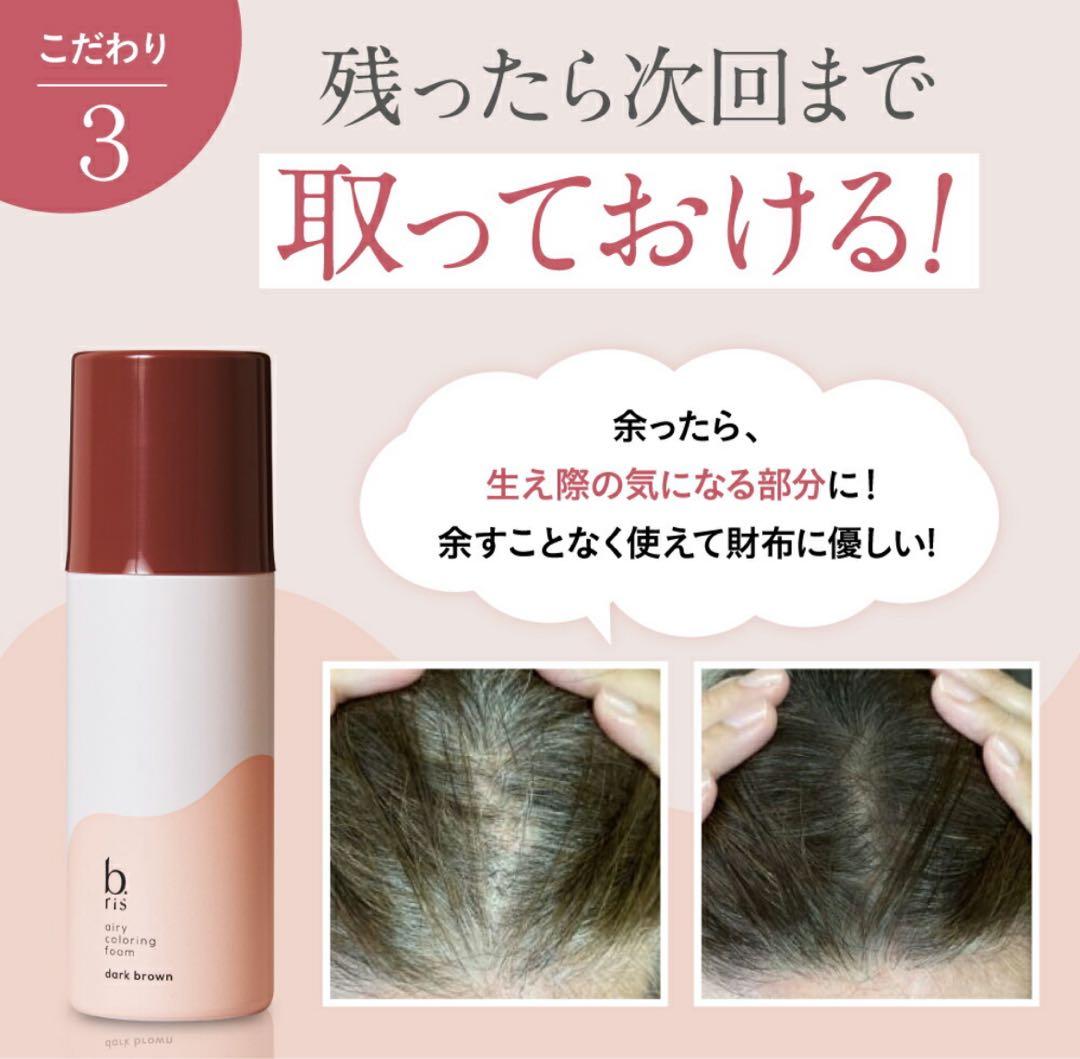 お得な３本セット楽天1位白髪染めビーリスカラーリング泡タイプ 部分染めb.ris