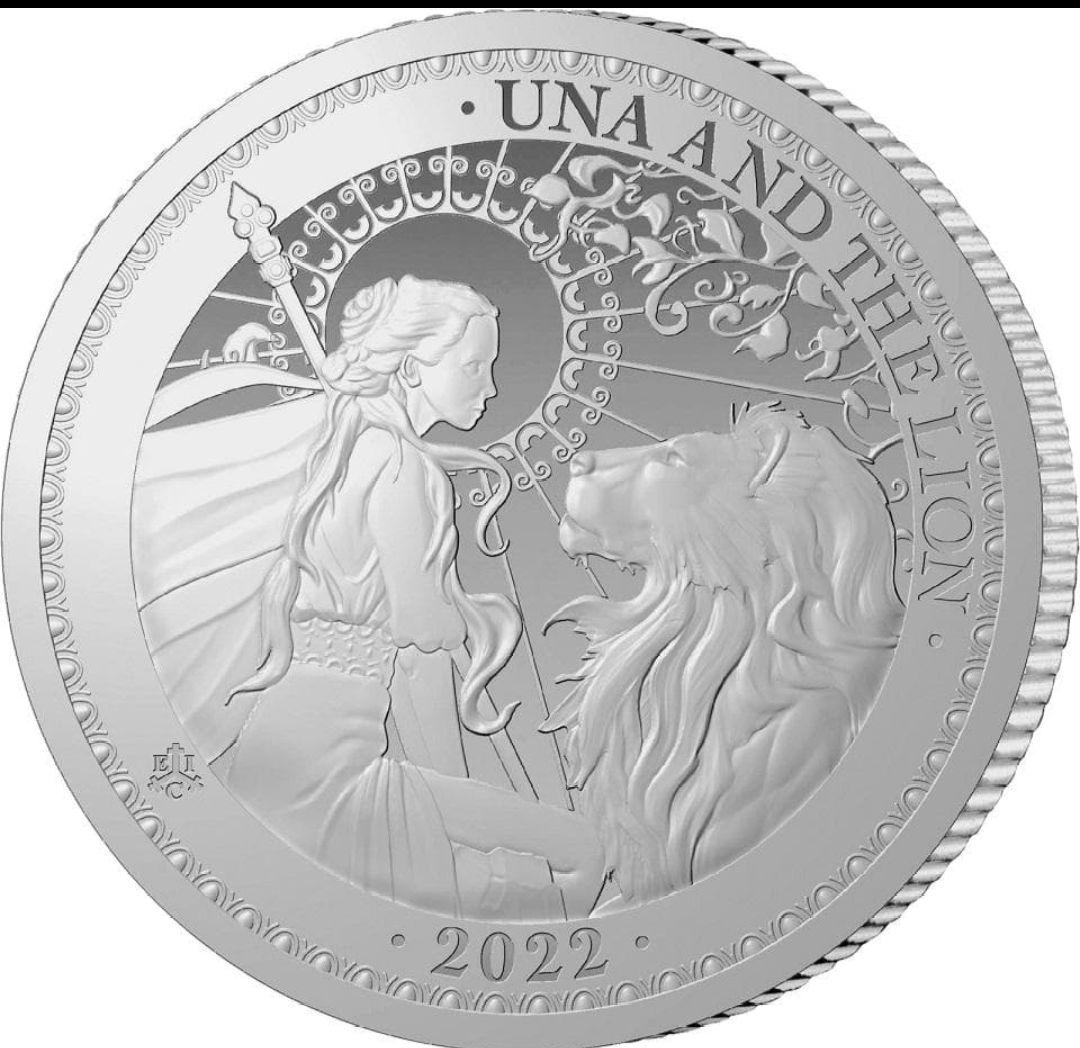 2022年 セントヘレナ ウナとライオン 1オンス銀貨 PF69 UC FDI