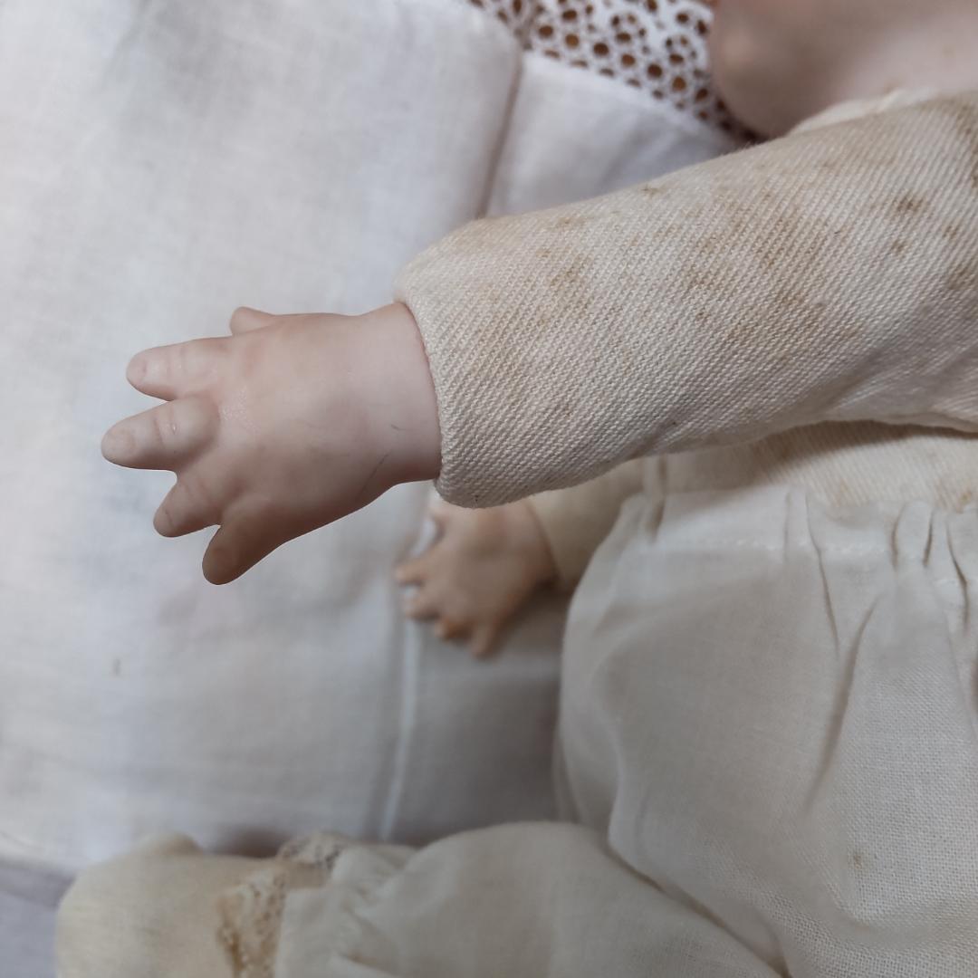 アーモンドマルセルタイプ　ベビードール　アンティーク風　人形　ブロカント　蚤の市