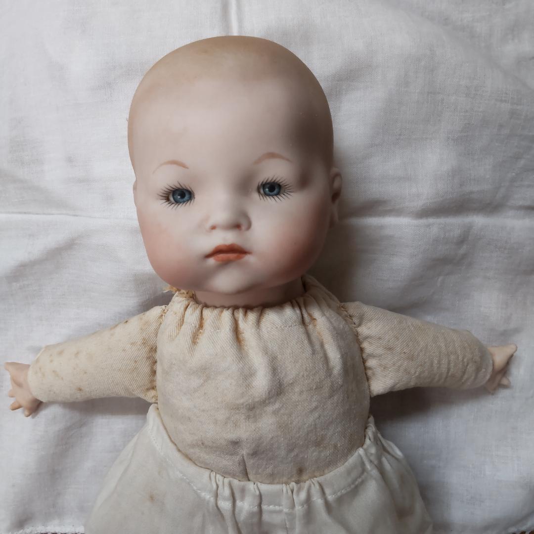 アーモンドマルセルタイプ　ベビードール　アンティーク風　人形　ブロカント　蚤の市