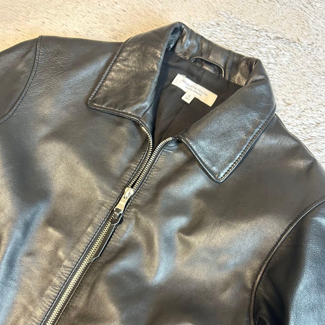 BEAUTY ＆ YOUTH ユナイテッドアローズ　ラムレザージャケット　S 黒