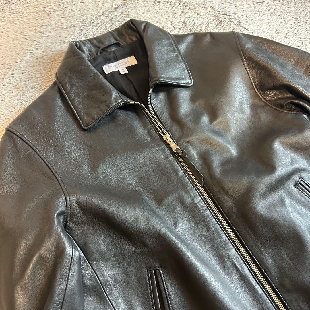 BEAUTY ＆ YOUTH ユナイテッドアローズ　ラムレザージャケット　S 黒