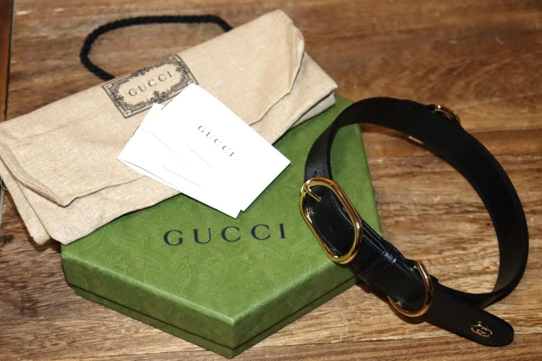 新品 GUCCI インターロッキングG 首輪 ペットコレクション Ⓗ