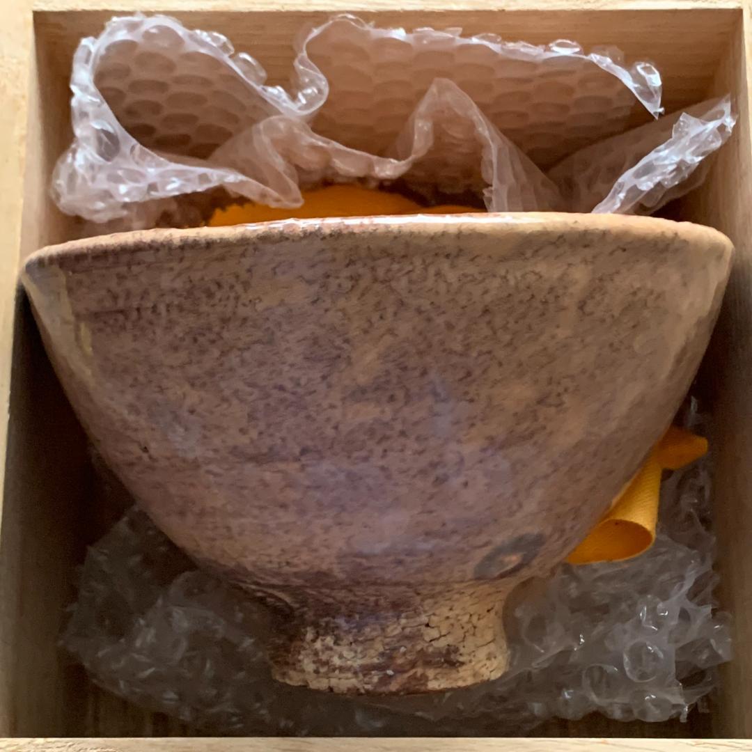 萩 茶? 大野孝晴 共箱付き 共布 茶碗 萩焼 茶道具 茶器 伝統工芸 美術品