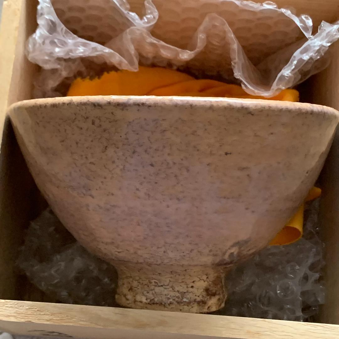 萩 茶? 大野孝晴 共箱付き 共布 茶碗 萩焼 茶道具 茶器 伝統工芸 美術品