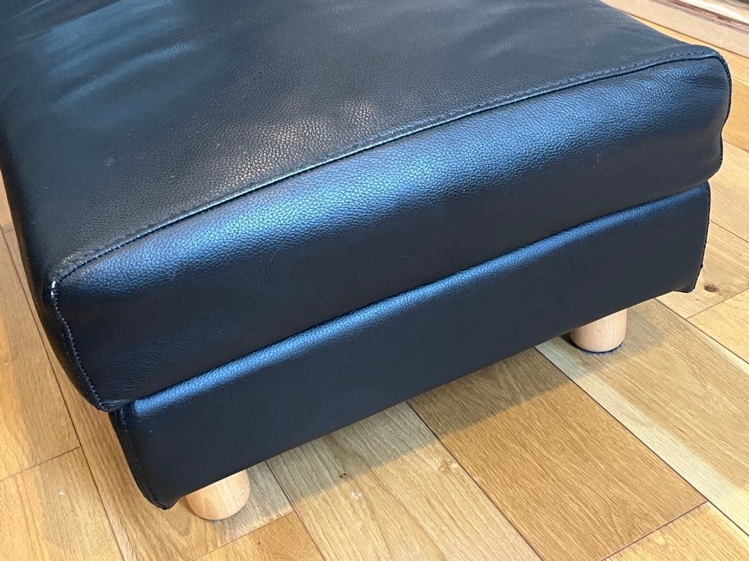 無印良品 オットマン ブラック レザー 販売終了品