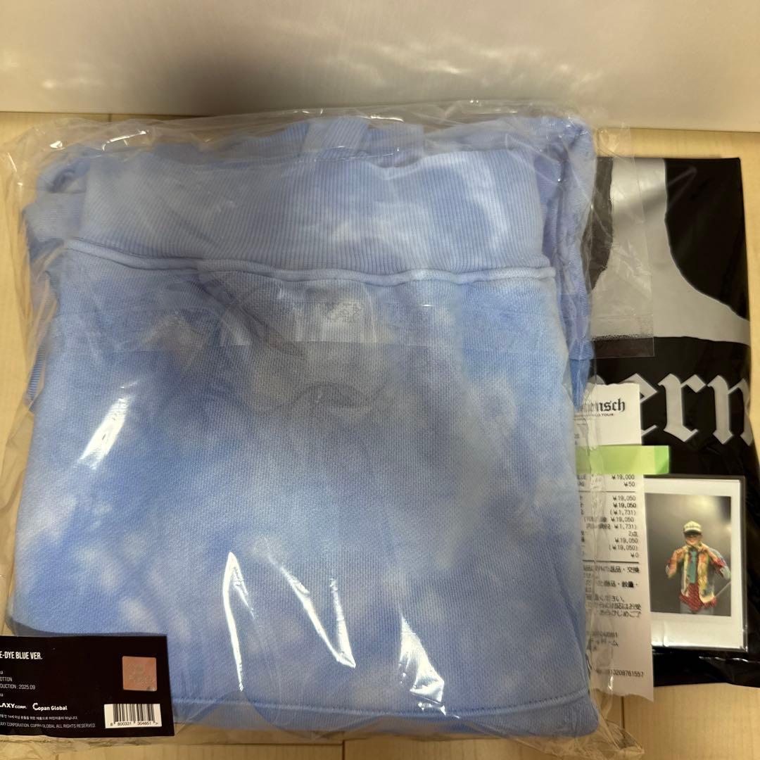 レシート付　G-DRAGON ジヨン フーディー ブルー 未使用　本物　トレカ付