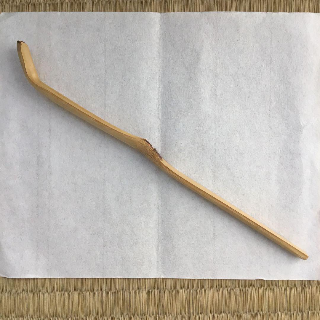 茶杓銘:弐千歳ト号楽只斎作鶴亀写　松尾流十二代松尾宗典作　妙玄斎書付　S86CS