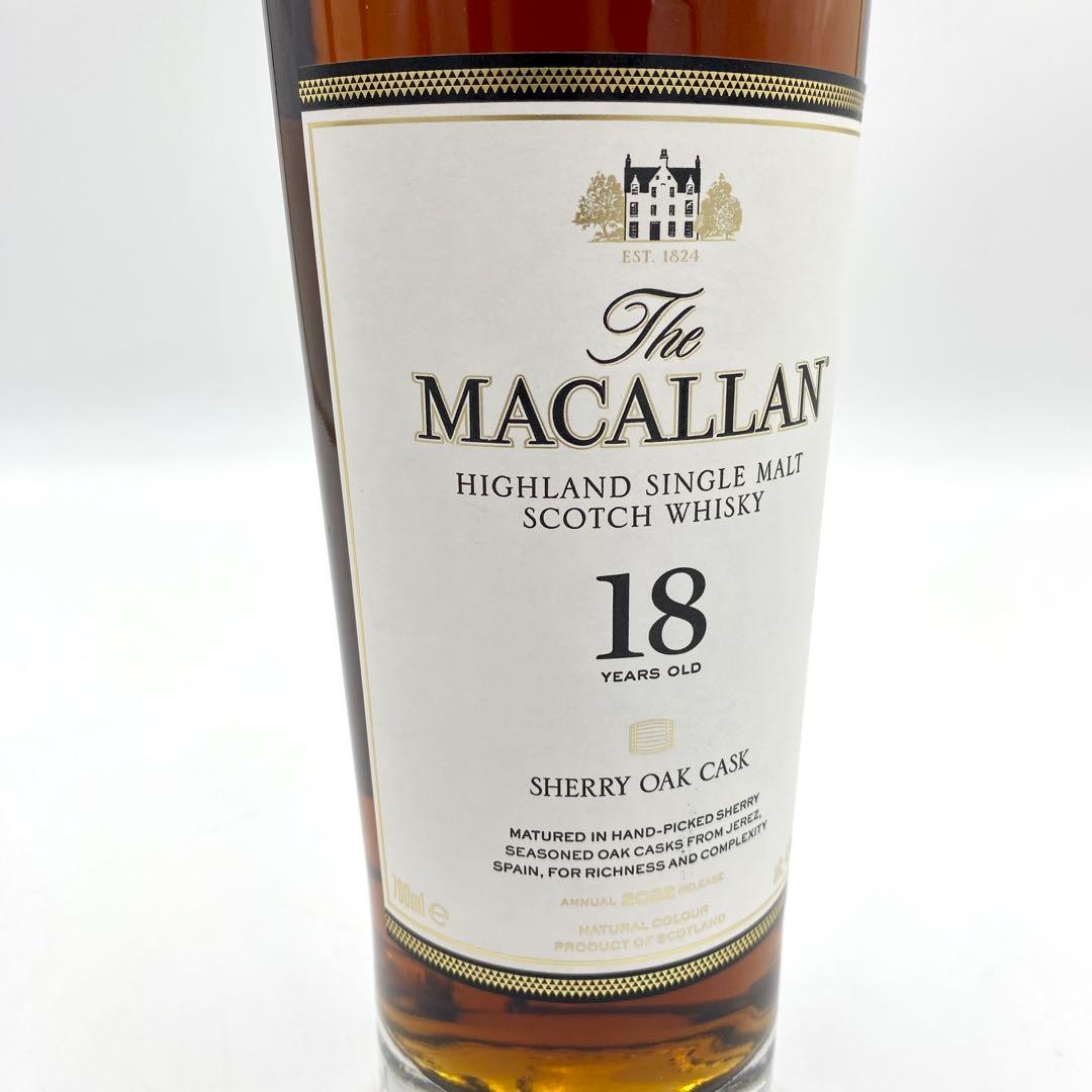 ②【未開栓】マッカラン ウィスキー18年 700ml 43% 1本 2022年