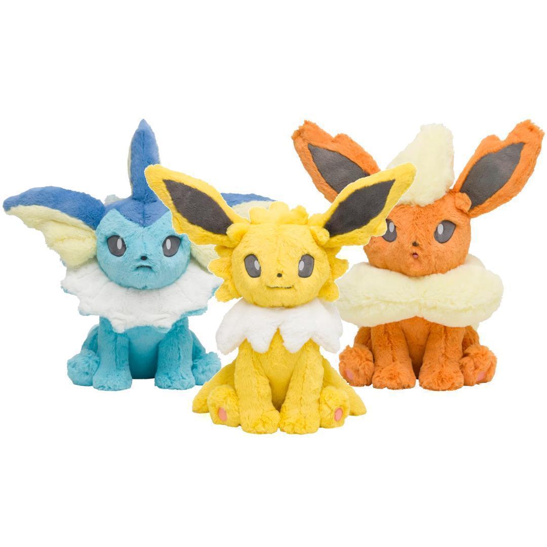 ポケモン ふわふわ抱きぬいぐるみ シャワーズ サンダース ブースター