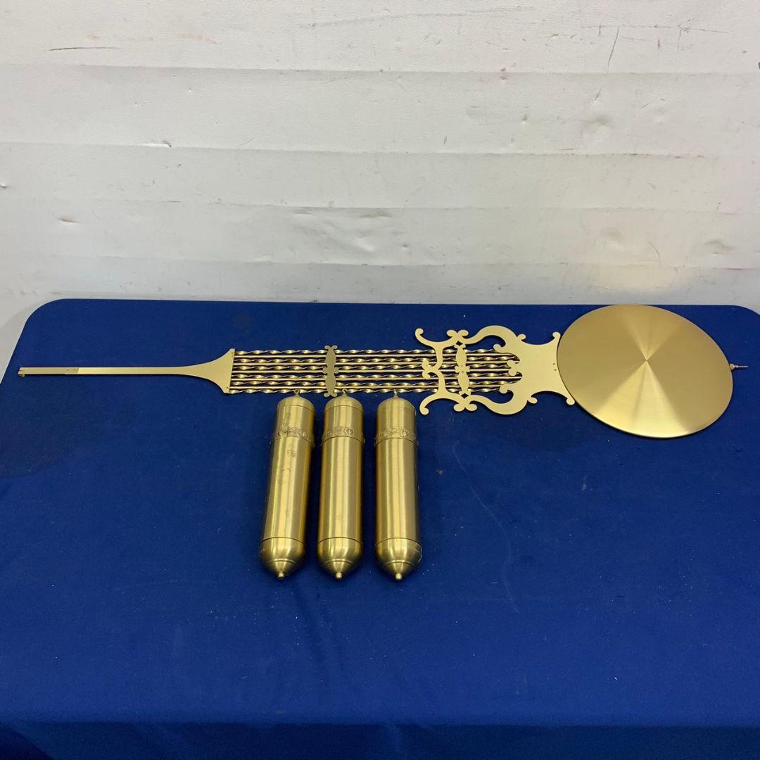 置時計 大型 クラシック 木製柱時計 月相表示付き ホールクロック