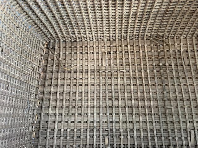 品番　z-0697 籐カゴ　アンティーク　レトロ　ピクニックバック　小物入れ収納
